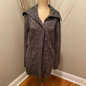 Falls Creek  Women's Cowl Neck Gray Cardigan